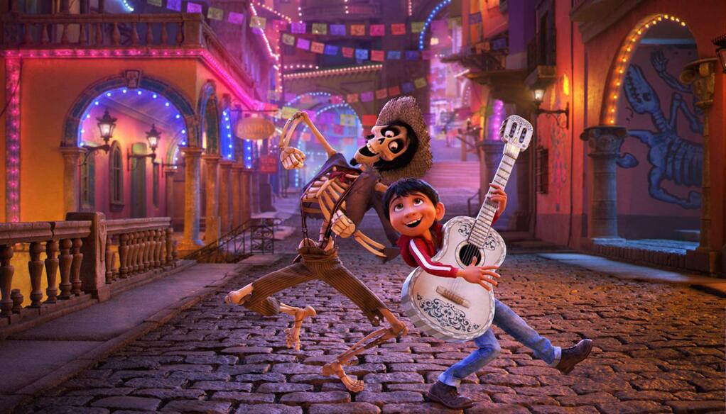 Disney/Pixar's 'Coco' is about Miguel who dreams of becoming an accomplished musicia. Desperate to prove his talent, Miguel finds himself in the stunning and colorful Land of the Dead following a mysterious chain of events and meets charming trickster Hector and together, they set off on an extraordinary journey to unlock the real story behind Miguel's family history. (DISNEY/ PIXAR)