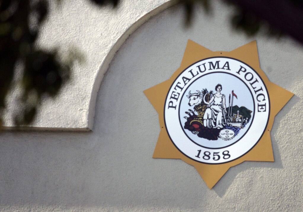 Petaluma Police logo on February 4, 2014.