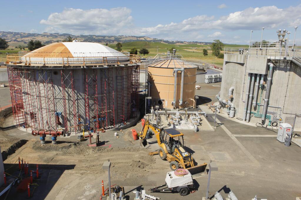 Petaluma, CA, USA. Tuesday, June 12, 2017._ In an effort to combat global warming, the city of Petaluma is making more effort to reduce greenhouse gas. At the Ellis Creek Recycling Facility, a second Methane Digester is being built. The gas created there will power city vehicles, according to project manager and engineer, Phil Benedetti. (CRISSY PASCUAL/ARGUS-COURIER STAFF)