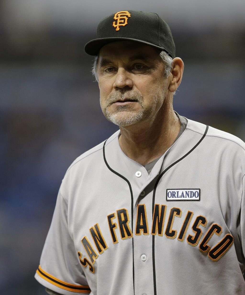 San Francisco Giants manager Bruce Bochy. (AP Photo/Chris O'Meara)
