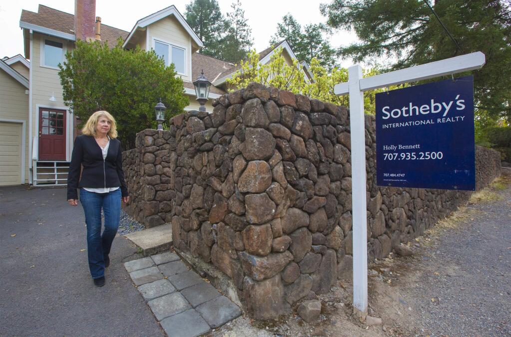 Real Estate Agent Holly Bennett at a home in Glen Ellen that is on the market for more than one million dollars. (Photo by Robbi Pengelly/Index-Tribune)