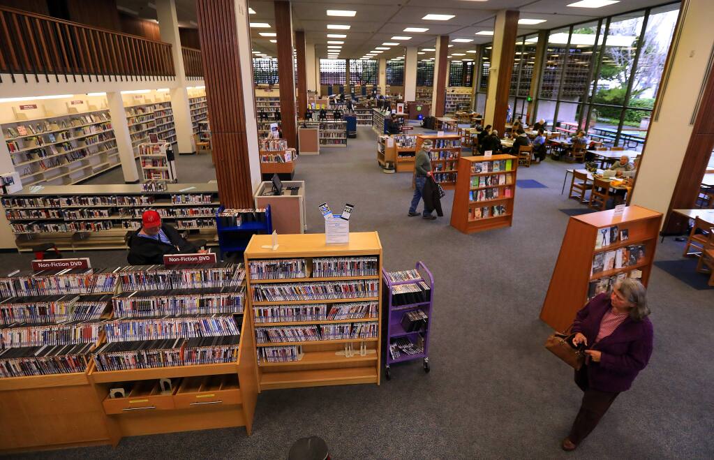 The Sonoma County Central Library in Santa Rosa on Tuesday, Jan. 3, 2017. (John Burgess/The Press Democrat)