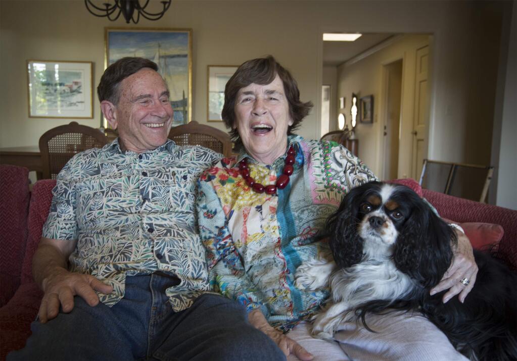 Whitney and Jeanette Evans in their Sonoma home. Whitney Evans started CarePartners to help people age in place in Sonoma Valley. (Robbi Pengelly/Index-Tribune)