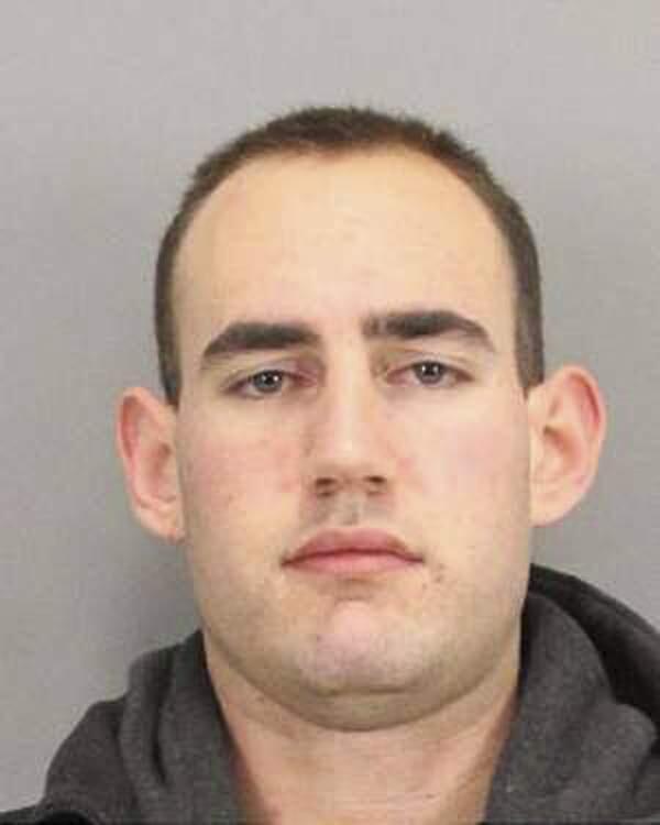 This photo released Thursday, Dec. 7, 2017 by the San Jose Police Department shows Blaine Hopper. Police in San Jose say they have arrested the Santa Clara County correctional deputy for allegedly sending illicit images and video of himself to a 17-year-old girl he met through a youth program. Police say that 23-year-old Blaine Hopper also requested images from the girl. He was arrested Tuesday, Dec. 5, 2017, at his San Jose, Calif., home. (San Jose Police Department via AP)