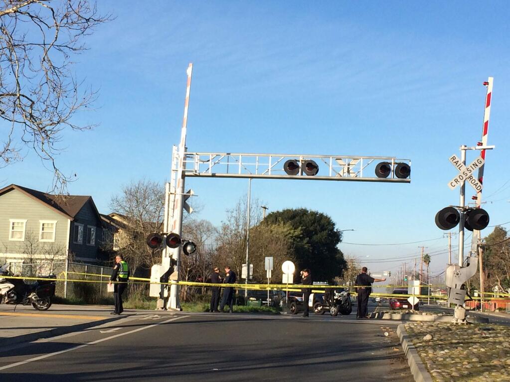 A woman was killed early Wednesday, apparently hit by a SMART train in southern Santa Rosa. (RANDI ROSSMANN/ PD)