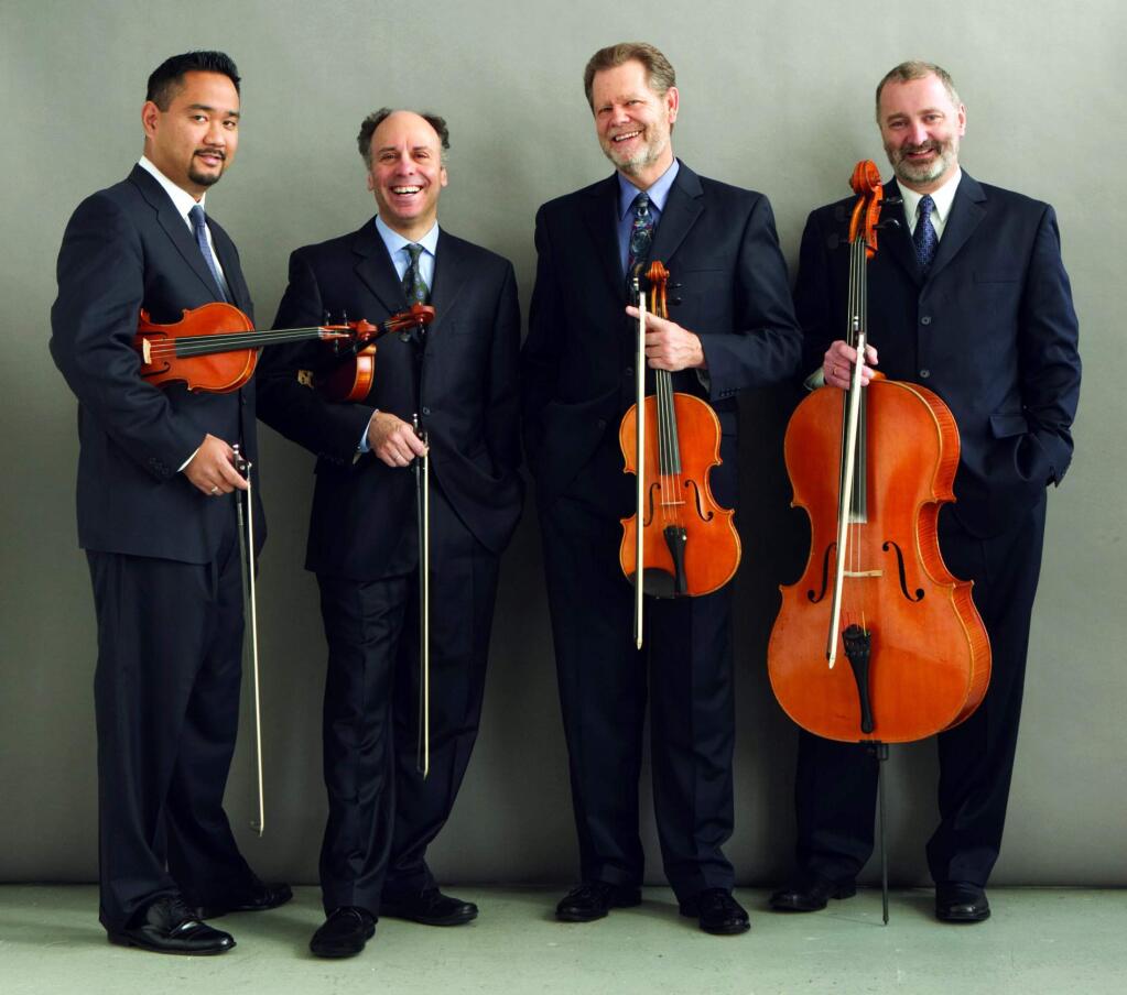 The Alexander String Quartet will perform Sunday, May 17, at the Jacuzzi Family Vineyards.