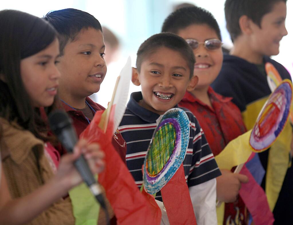Children from Sheppard Elementary School sing during a health fair in 2008. (PD FILE)