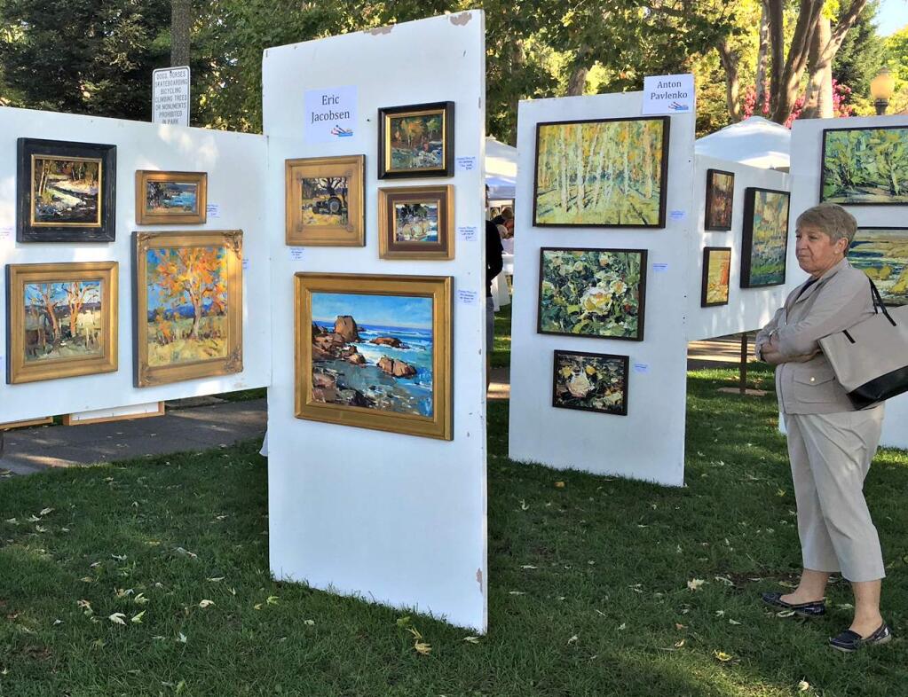 The annual Sonoma Plein Air Festival, Sept. 6-11 this year, brings nationally acclaimed artists to Sonoma for a week to paint, show and sell their work to benefit youth art education in Sonoma. (Lorna Sheridan/Index-Tribune)