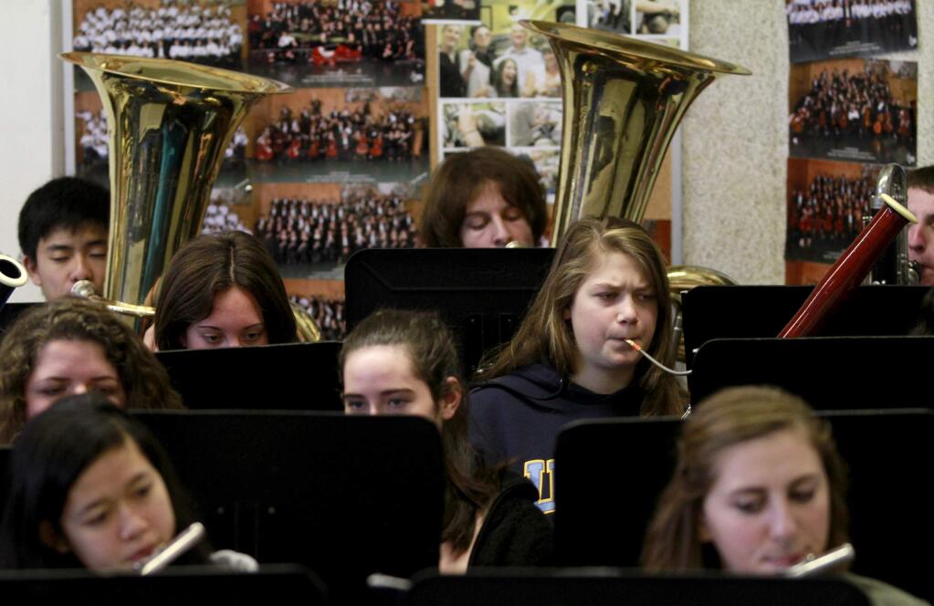 Members of the Analy High School band play in 2012. (BETH SCHLANKER/ PD FILE)
