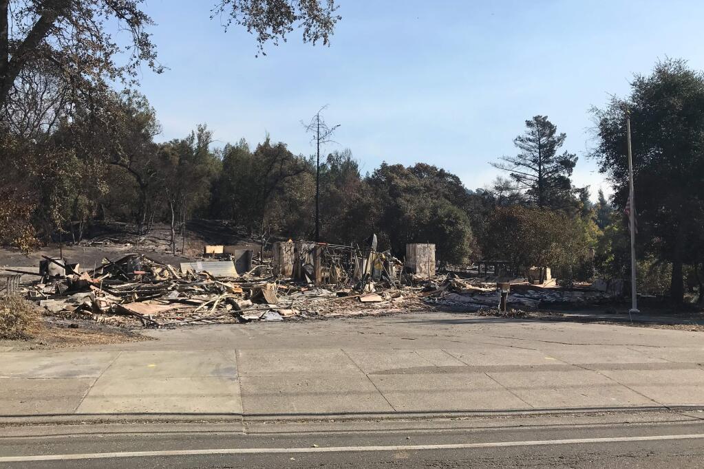 The fire station on Parker Hill Road in Santa Rosa was destroyed in the Tubbs fire in October. (COURTESY OF SANTA ROSA ASSISTANT FIRE MARSHAL PAUL LOWENTHAL)