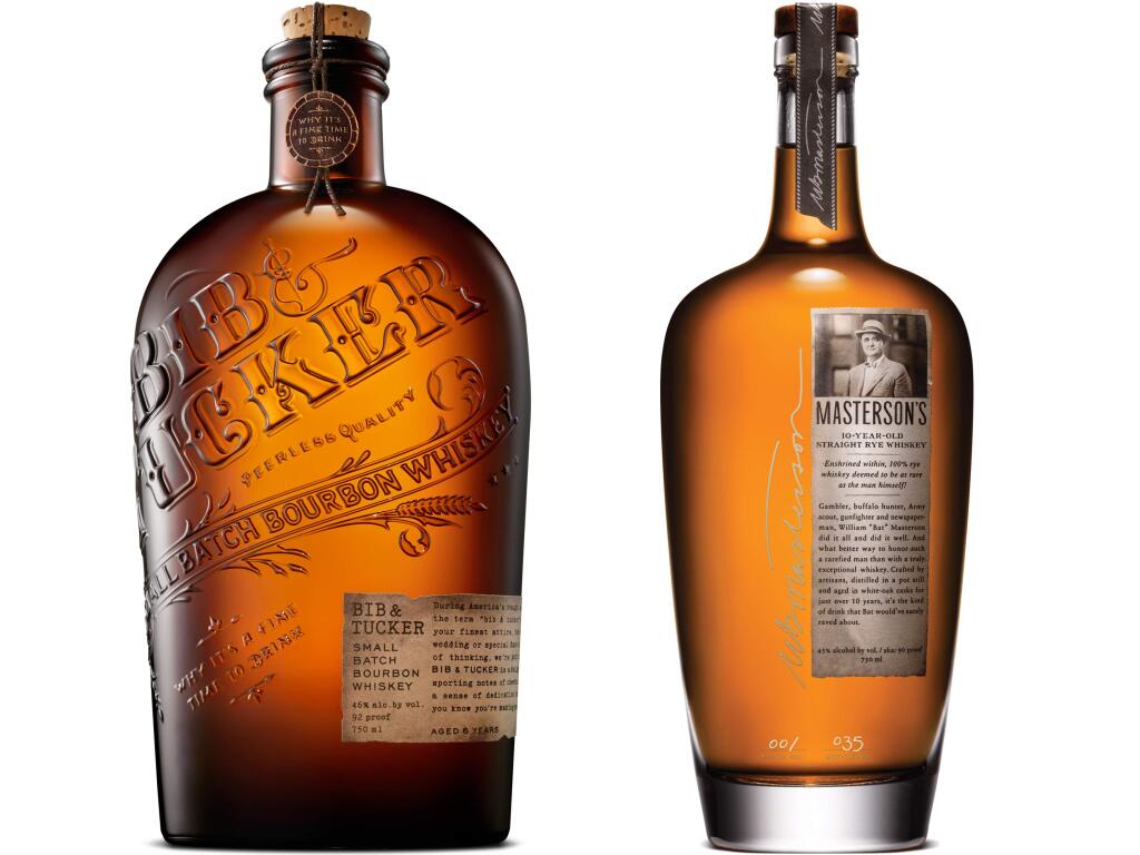 Sonoma-based 3 Badge Beverage Corp. sold its Masterson's and Bib & Tucker whiskey brands to Stamford, Connecticut-based Deutsch Family Wine & Spirits in August 2017. (DEUTSCH FAMILY WINE & SPIRITS)