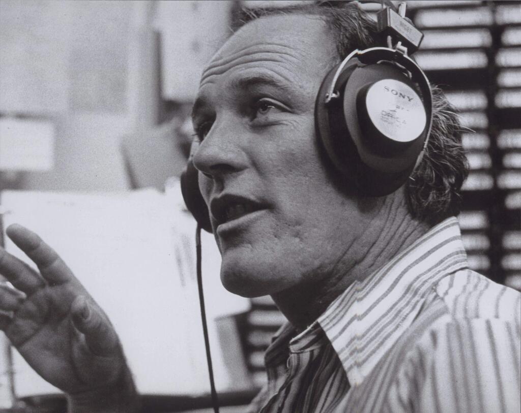 Ron Walters broadcasting from the KTOB studios in Petaluma, around 1971. SONOMA COUNTY LIBRARY