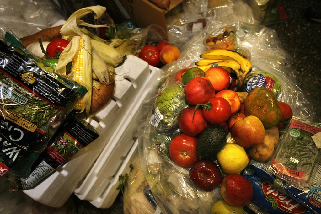 Grocery stores are often the target of efforts to reduce food waste. But in North America and Europe, the lion's share of food waste comes not from grocery stores but from consumers. (CAROLYN COLE / Los Angeles Times)
