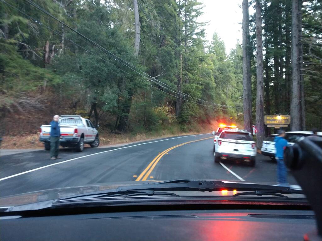 Bohemian Highway was closed for about three hours on Friday, Nov. 15, 2019, while deputies responded to reports of a possible person with a gun. (Pat Paterson)