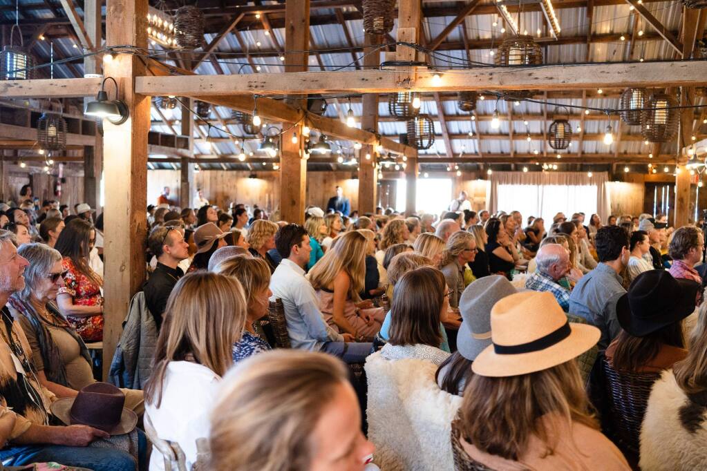 The Stemple Creek Ranch barn is where the inaugural Futurewell summit at west Marin's Cremple Creek Ranch on Friday, Sept. 6. (Katherine Emery)