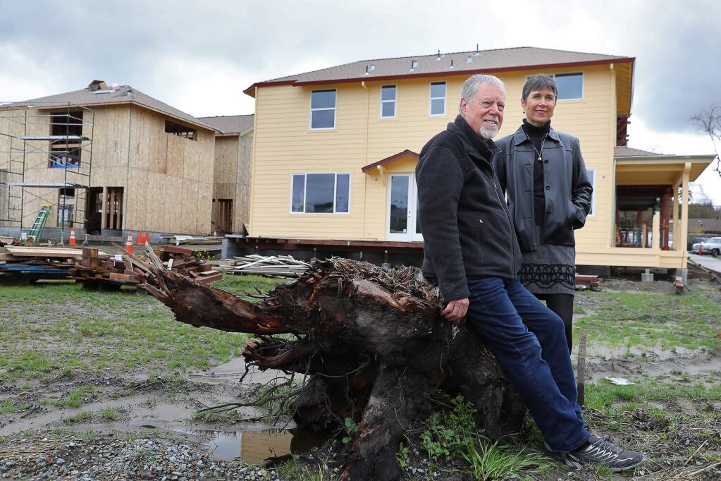 Orrin and Terri Thiessen, are developing Green Valley Village in Graton, which includes six granny units. Orrin Thiessen believes that the water agencies impace fees are in violation of state law, which says that fees should be proportional to the size of the units being built.(Christopher Chung/ The Press Democrat)