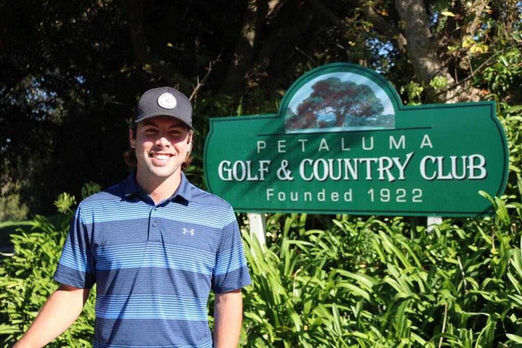 SUBMITTED PHOTOTaylor Battaglia shot a 10-under par 60 to establish what is believed to be a course record at the Petaluma Golf and Country Club. He had 10 birdies and 8 pars over 18 holes.