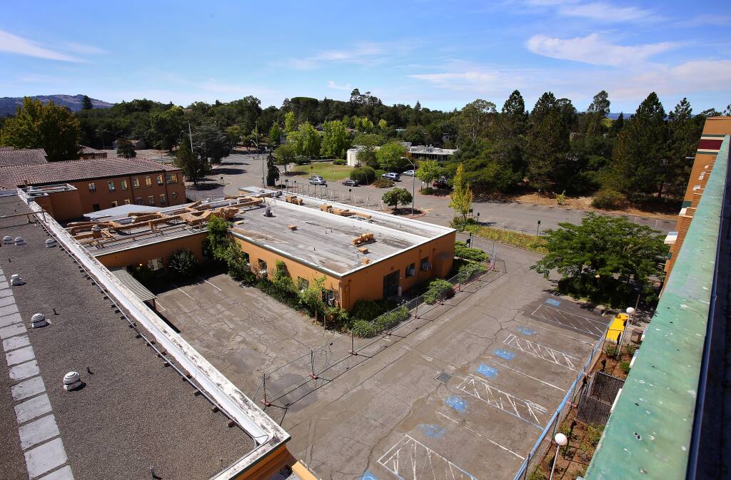 The Sonoma County Board of Supervisors are proposing to transform the public health medical campus, which includes the former Sutter Hospital site, to affordable housing. The property also includes the public health administration building, and the Norton Mental Health Center across Chanate road. (Christopher Chung/ The Press Democrat)