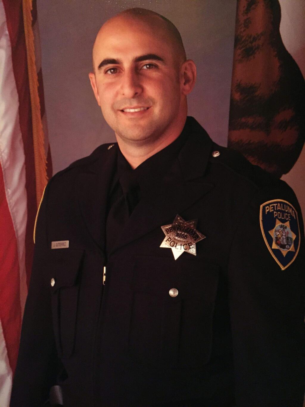 Jake Gutierrez is the 2018 Petaluma Police Officer of the Year.