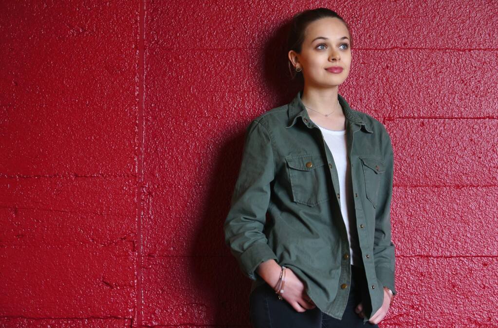 Sebastopol native Alyssa Jirrels, 15, is pursuing her dream of acting, in Los Angeles. Jirrels currently appears in the television series Mech-X4 on the Disney Channel.(Christopher Chung/ The Press Democrat)