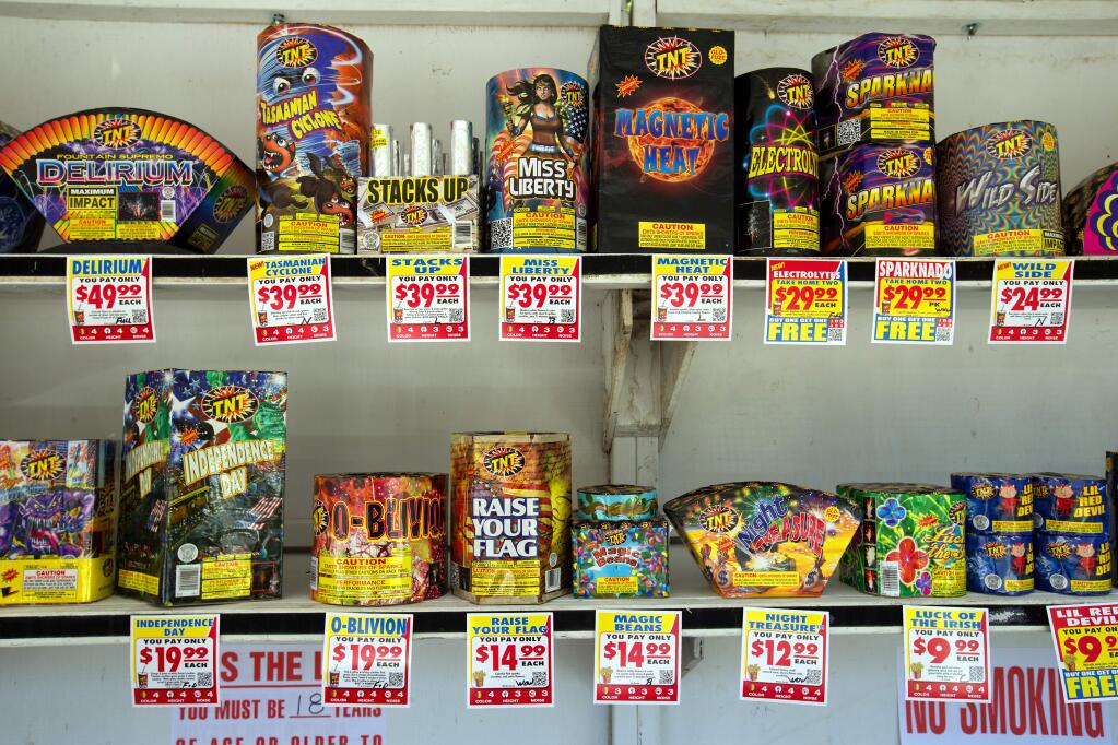 Rohnert Park City Council members voted this week to reduce the number of days that fireworks can be sold for Independence Day. (JOHN BURGESS / The Press Democrat)