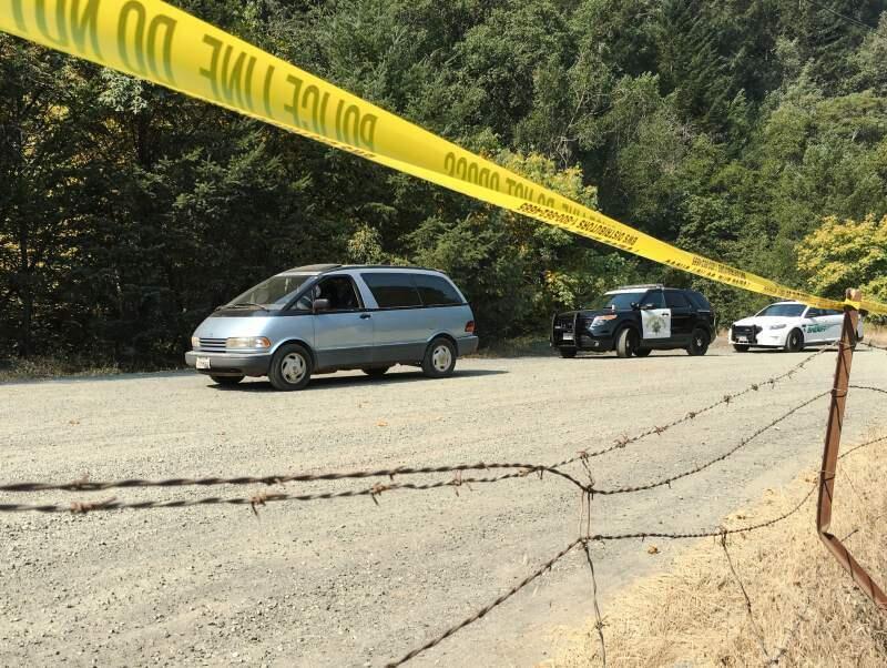 Authorities at the scene of a shooting Friday on Porter Creek Road. (Nick Rahaim/PD)
