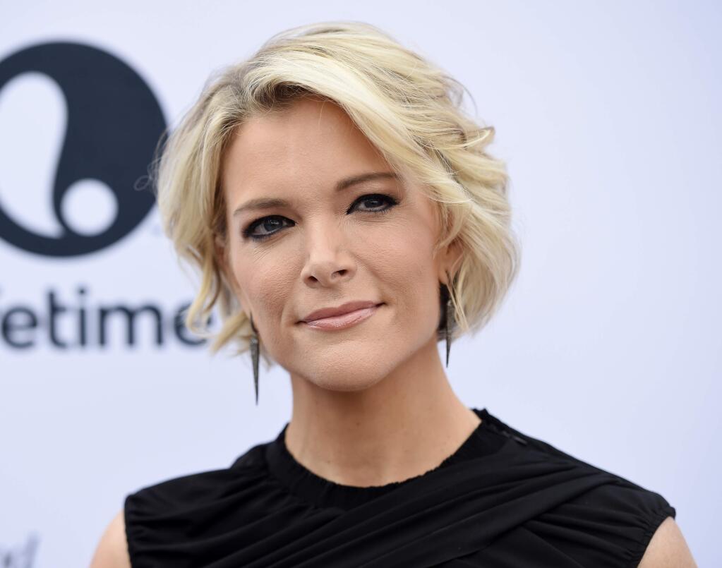 FILE - In this Dec. 7, 2016 file photo Megyn Kelly poses at The Hollywood Reporter's 25th Annual Women in Entertainment Breakfast in Los Angeles. Kelly defended her decision to feature 'InfoWars' host Alex Jones on her NBC newsmagazine despite taking heat Monday from families of Sandy Hook shooting victims and others, saying it's her job to 'shine a light' on newsmakers. Critics argue that NBC's platform legitimizes the views of a man who, among other conspiracy theories, has suggested that the killing of 26 people at the Sandy Hook Elementary School in Newtown, Connecticut, in 2012 was a hoax. (Photo by Chris Pizzello/Invision/AP, File)