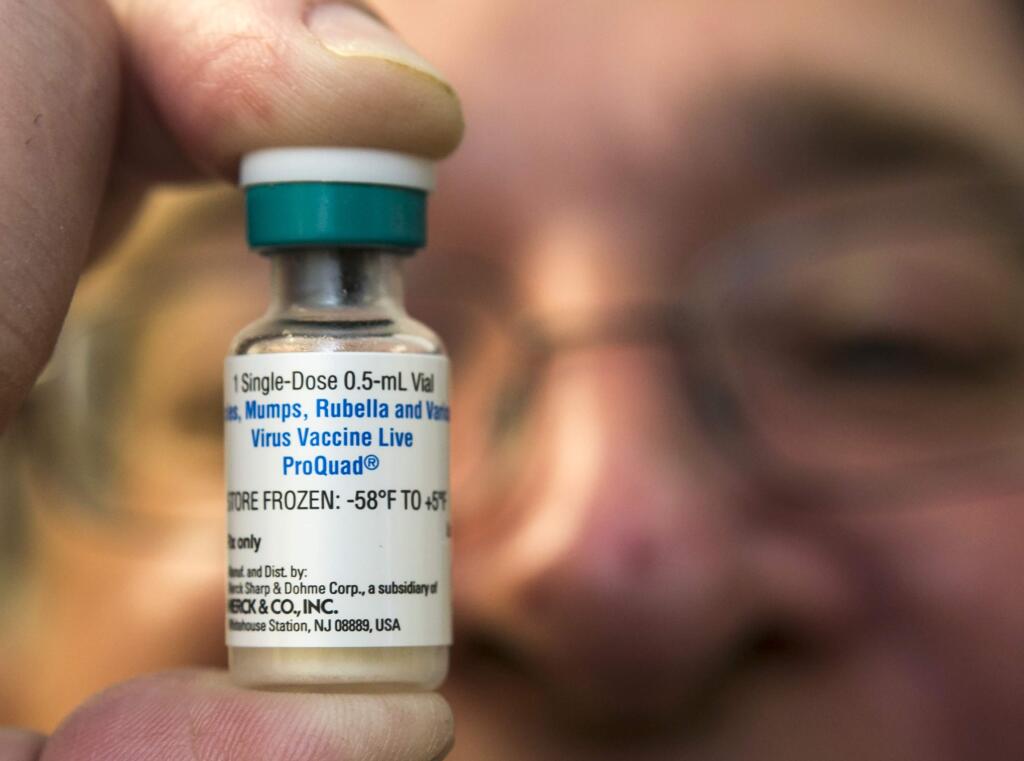 A study published in the journal Science concludes that the measles vaccine not only prevents measles but also helps ward off other infections. (DAMIAN DOVARGANES / Associated Press)