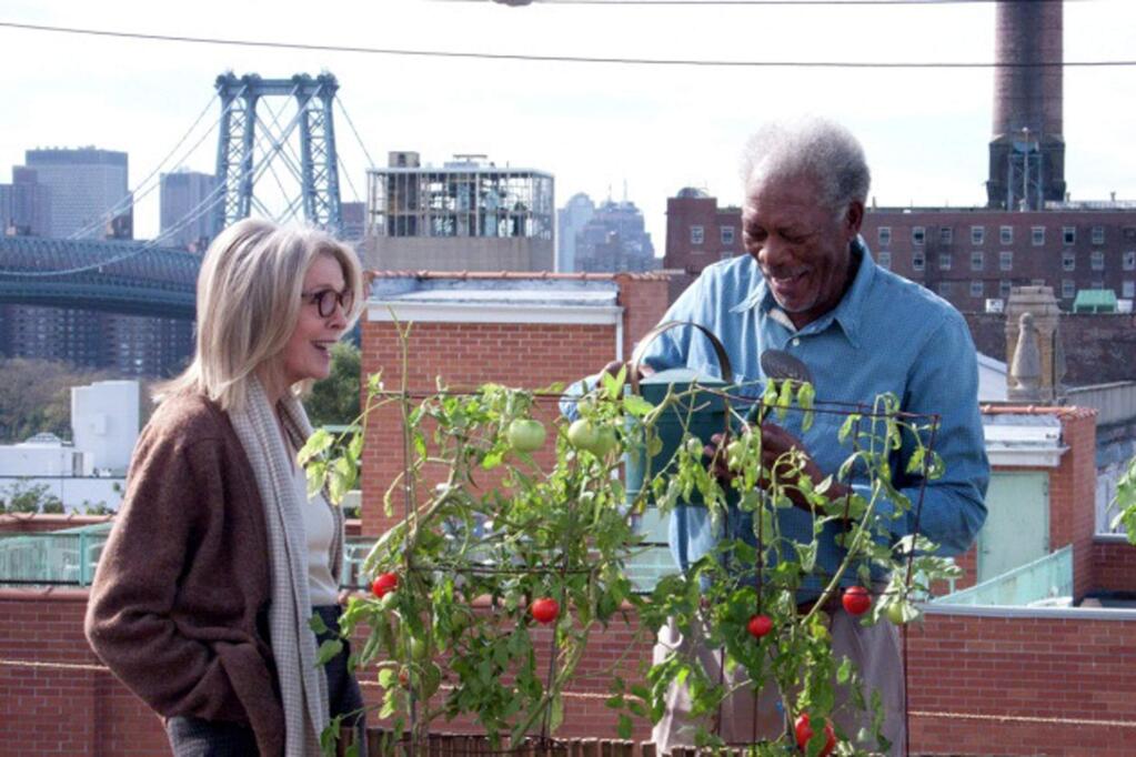 Diane Keaton and Morgan Freeman star as a couple trying to sell their New York apartment, which they've had for 40 years in '5 Flights Up.' (Focus Features)