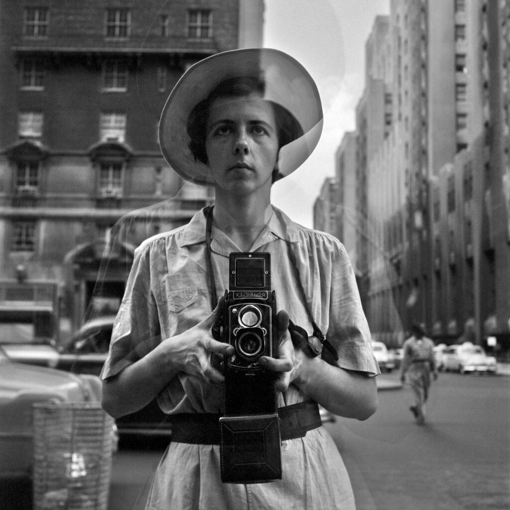 A self-portrait of photographer Vivian Maier. Her amazing documentary screens this weekend at the Petaluma Arts Center.