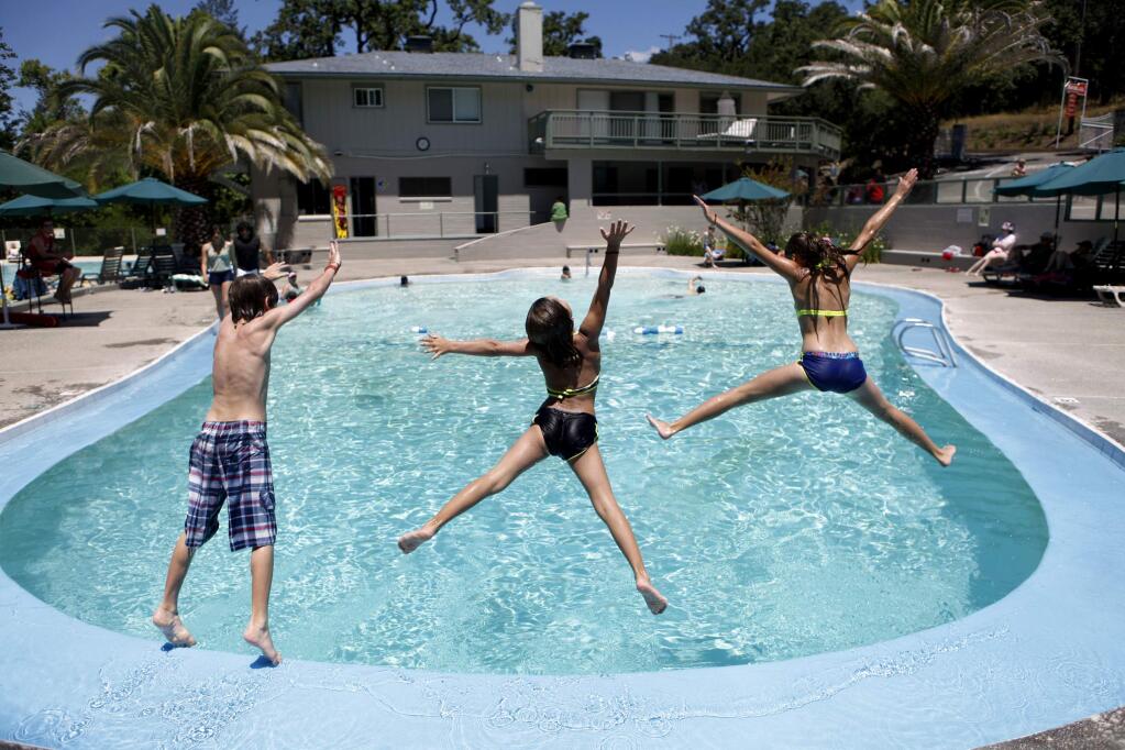 Morton's Warm Springs in Glen Ellen open in mid-May but the neighborhood is invited to cool off this weekend with the new owners. (BETH SCHLANKER/ The Press Democrat)