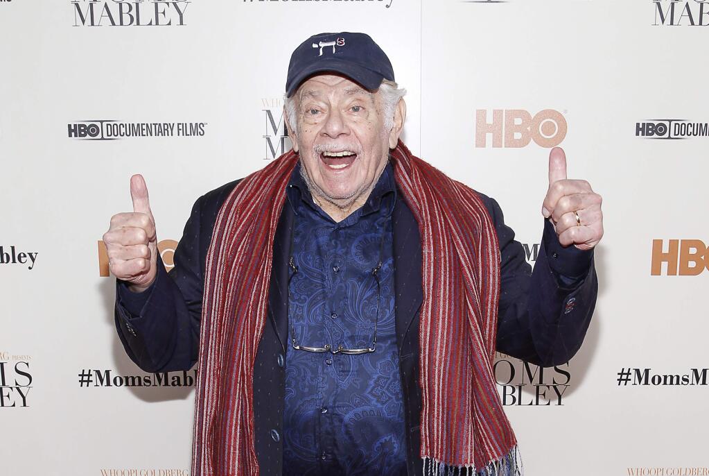 FILE - In this Nov. 7, 2013, file photo, actor Jerry Stiller arrives at the special screening of HBO's Documentary 'Whoopi Goldberg presents Moms Mabley' at The Apollo Theater on in New York. Comedian veteran Stiller, who launched his career opposite wife Anne Meara in the 1950s and reemerged four decades later as the hysterically high-strung Frank Costanza on the smash television show “Seinfeld,” died at 92, his son Ben Stiller announced Monday. (Photo by Mark Von Holden/Invision/AP)