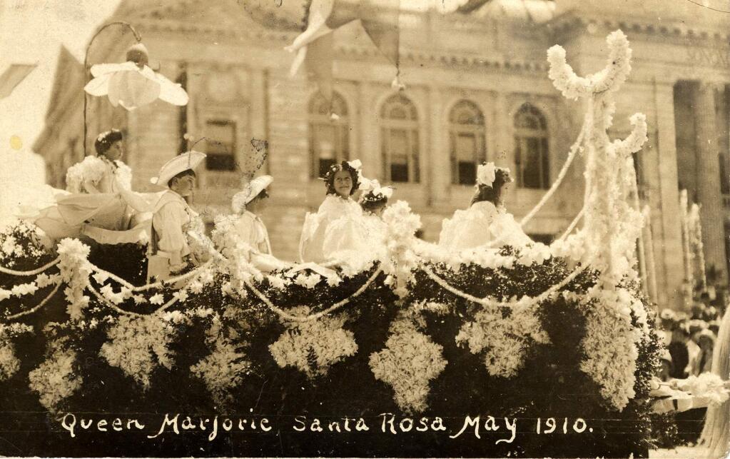 Queen Marjorie, Santa Rosa, May 1910 (Rose Festival parade)