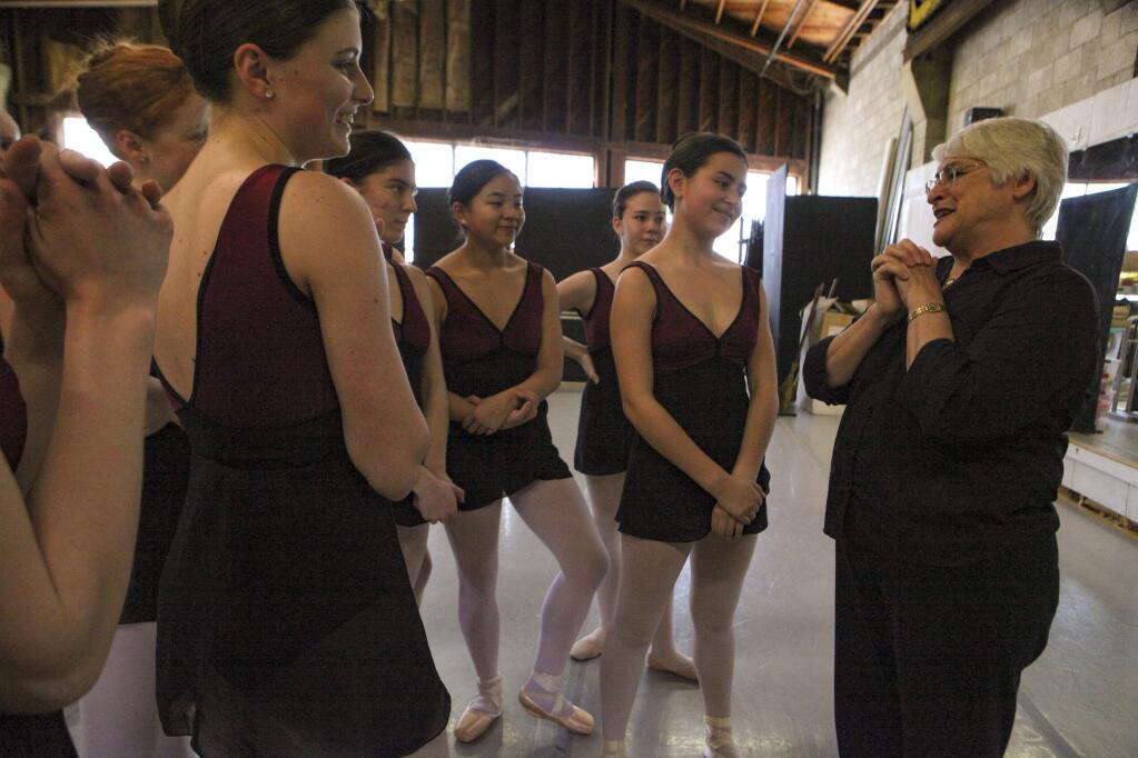 Petaluma, CA, USA._Saturday, March 16, 2019. The Petaluma School of Ballet will be moving to McDowell on the eastside in April. It has been at its current location for 30 years. Owner and artistic director, Ann Derby got emotional after teaching her final class at its current location on Howard Street, where she taught ballet for 30 years.(CRISSY PASCUAL/ARGUS-COURIER STAFF)