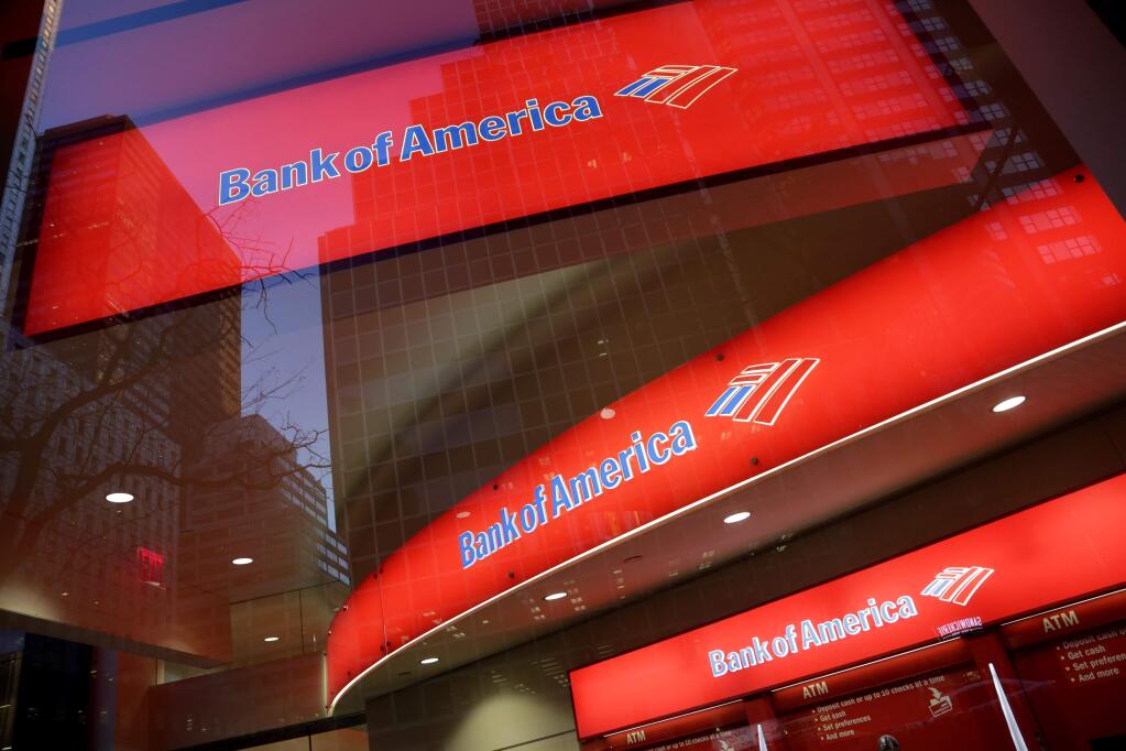 A branch office of Bank of America in New York. 2016. (AP Photo/Mark Lennihan, File)
