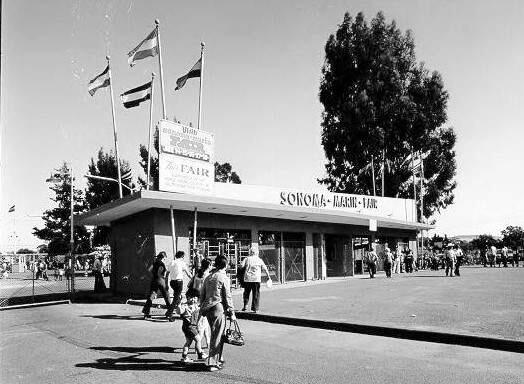 The entrance to Petaluma's Sonoma-Marin Fairgrounds in 1978. (Courtesy of the Sonoma County Library)