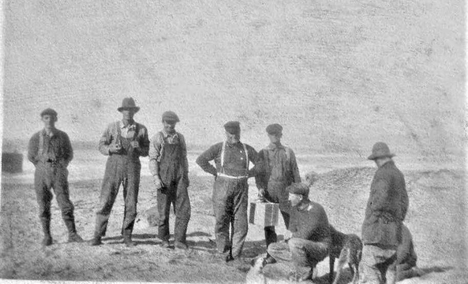 A group of fishermen at Bodega Bay in 1908. (Courtesy of the Sonoma County Library)