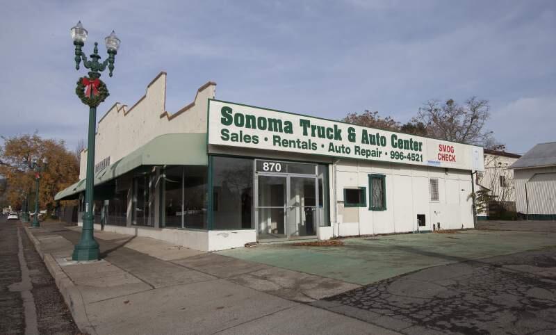 The Sonoma Truck & Auto lot on Broadway has been vacant for years. Approval of a mixed-use housing and retail development at the site was appealed last week to the City Council.