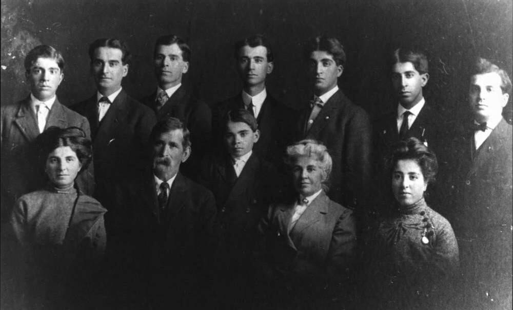 An 1898 portrait of the Manuel Borba family in Sebastopol. The family was originally from São Jorge in the Azores and became prominent Sebastopol business people. (Courtesy of the Sonoma County Library)