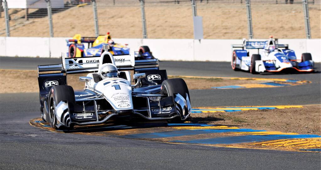 Simon Pagenaud navigates through the'S' turns at Sunday's IndyCar season finale at Sonoma Raceway September 17th, 2017. The reigning 2016 IndyCar series Champion, Simon Pagenaud won the race at Sonoma Raceway and Josef Newgarden won the 2017 series championship with his 2nd place finish behind Pagenaud to close out the season. (photos Will Bucquoy for the Press Democrat).Tuxedos and Tennis Shoes goes to Havana