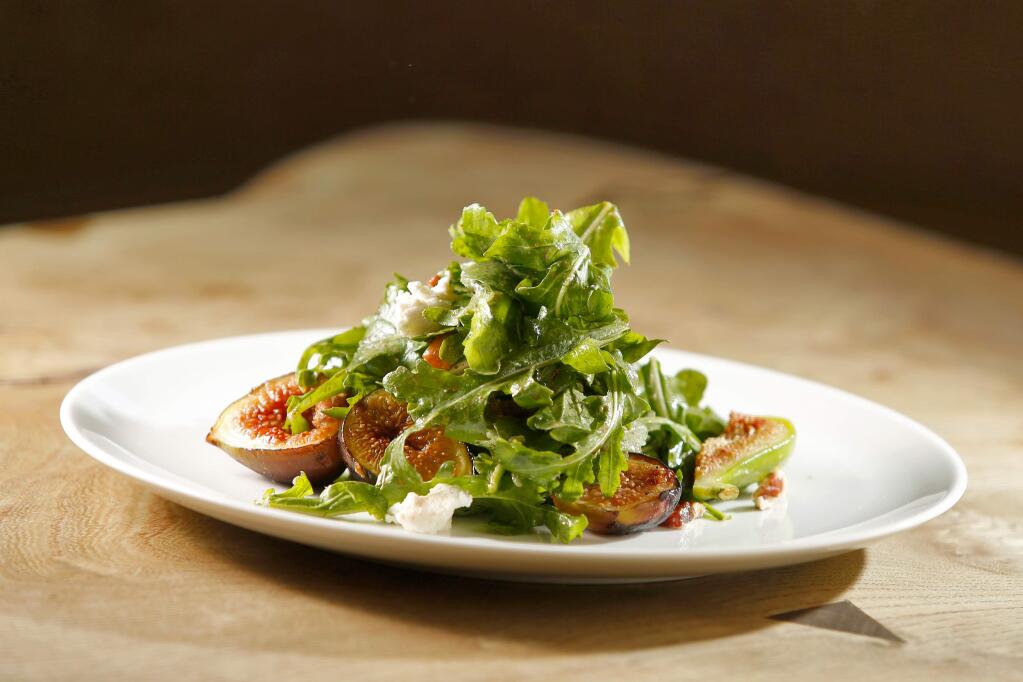 Fig and arugula salad at The Girl and the Fig in Sonoma, California on Thursday, August 25, 2016. (Alvin Jornada / The Press Democrat)