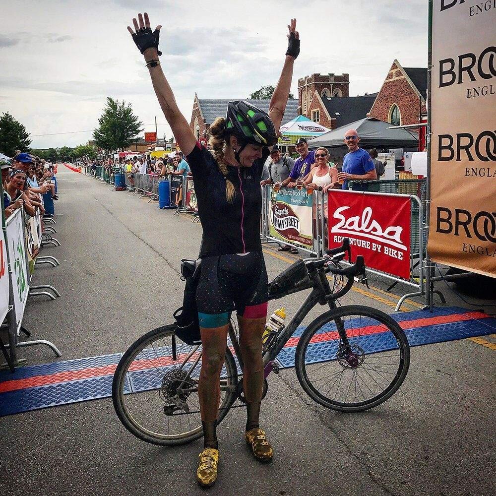 Alison Tetrick of Petaluma won the Dirty Kanza on June 3. The race is a 200-mile trek through Kansas, and Tetrick won in 11 hours, 41 minutes and 40 seconds, finishing just five seconds ahead of defending champion Amanda Nauman.