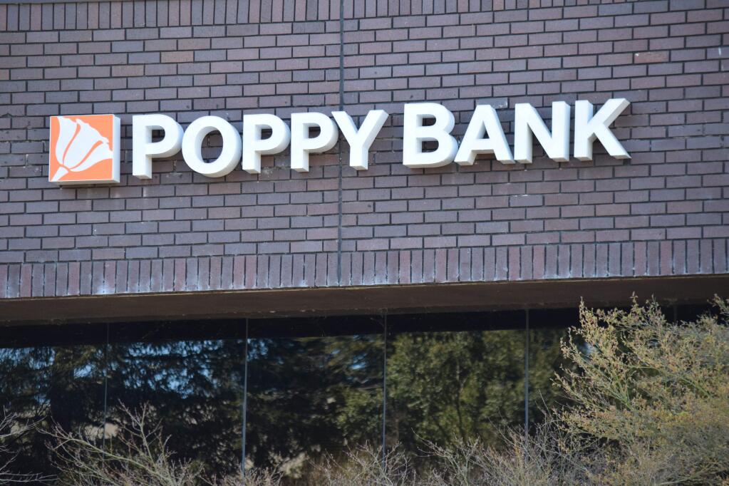 Santa Rosa-based Poppy Bank changed its name in November 2017 from First Community Bank. (James Dunn / North Bay Business Journal) February 2018
