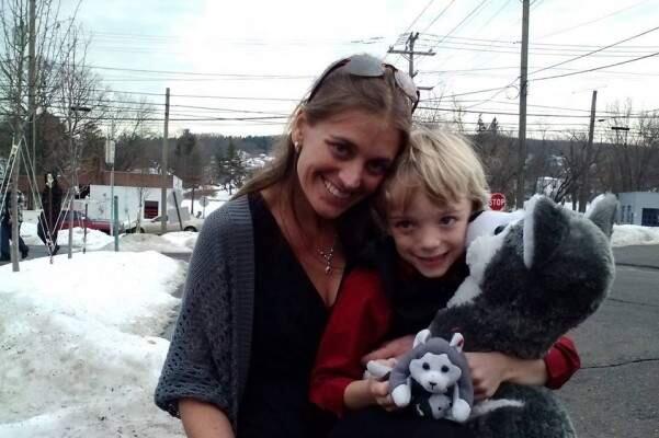 Jennifer Lutes and her son, Hayden. Lutes is recovering after sustaining extensive stab wounds at the hands of her roommate.