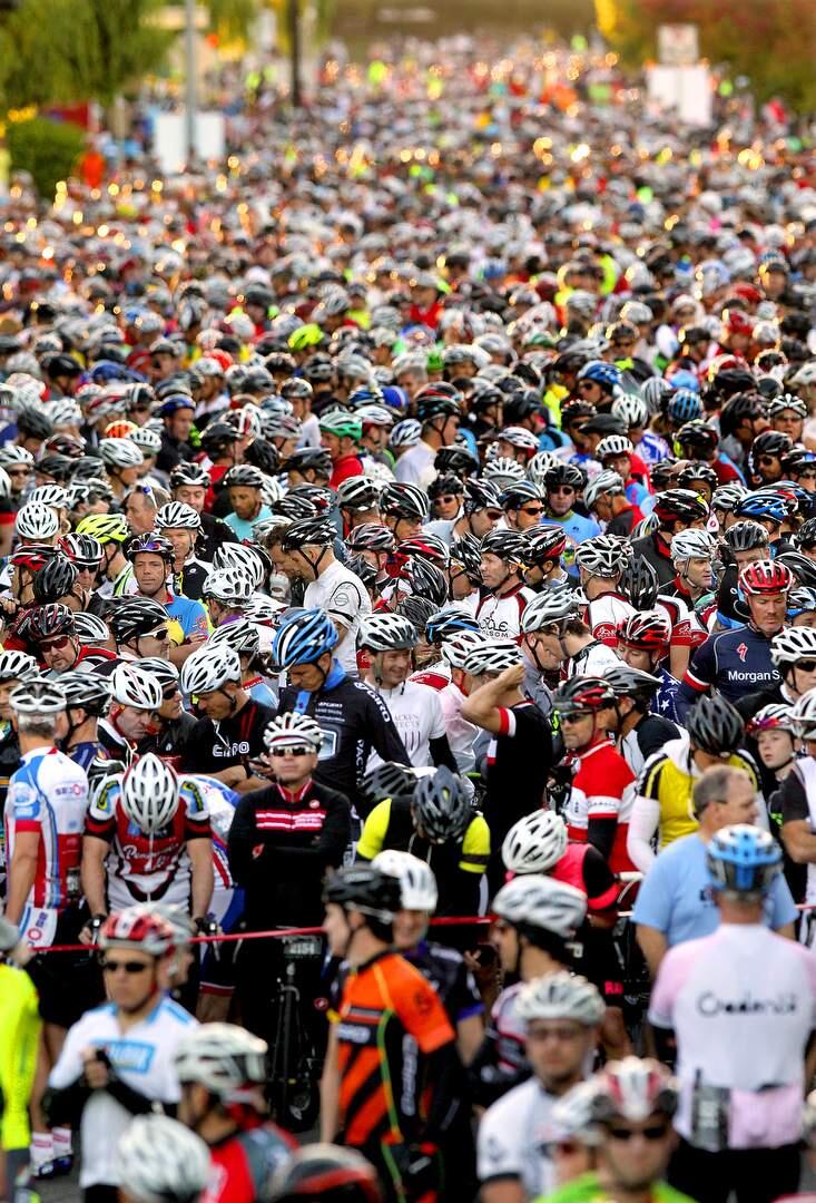 Thousands of bike riders participated in Levi's GranFondo through west Sonoma County on Saturday, October 4, 2014.