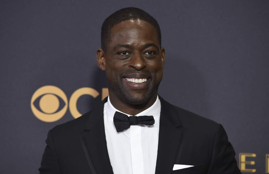 Sterling K. Brown arrives at the 69th Primetime Emmy Awards on Sunday, Sept. 17, 2017, at the Microsoft Theater in Los Angeles. (Photo by Jordan Strauss/Invision/AP)