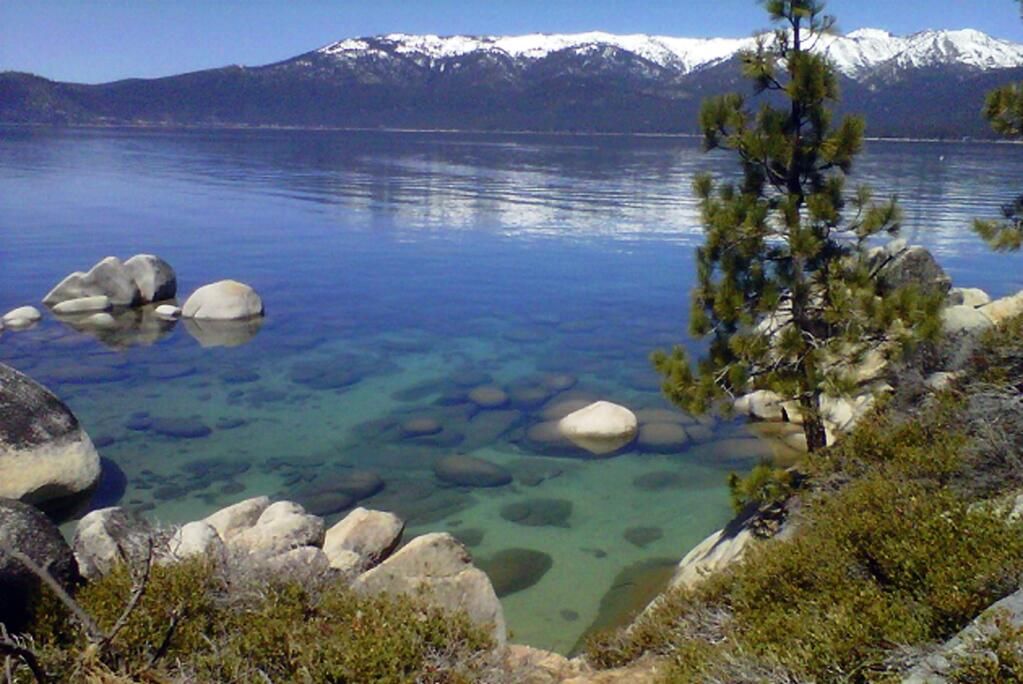 FILE - This April 12, 2012, file photo, shows the clarity of Lake Tahoe, Nev. (AP Photo/Scott Sonner, File)