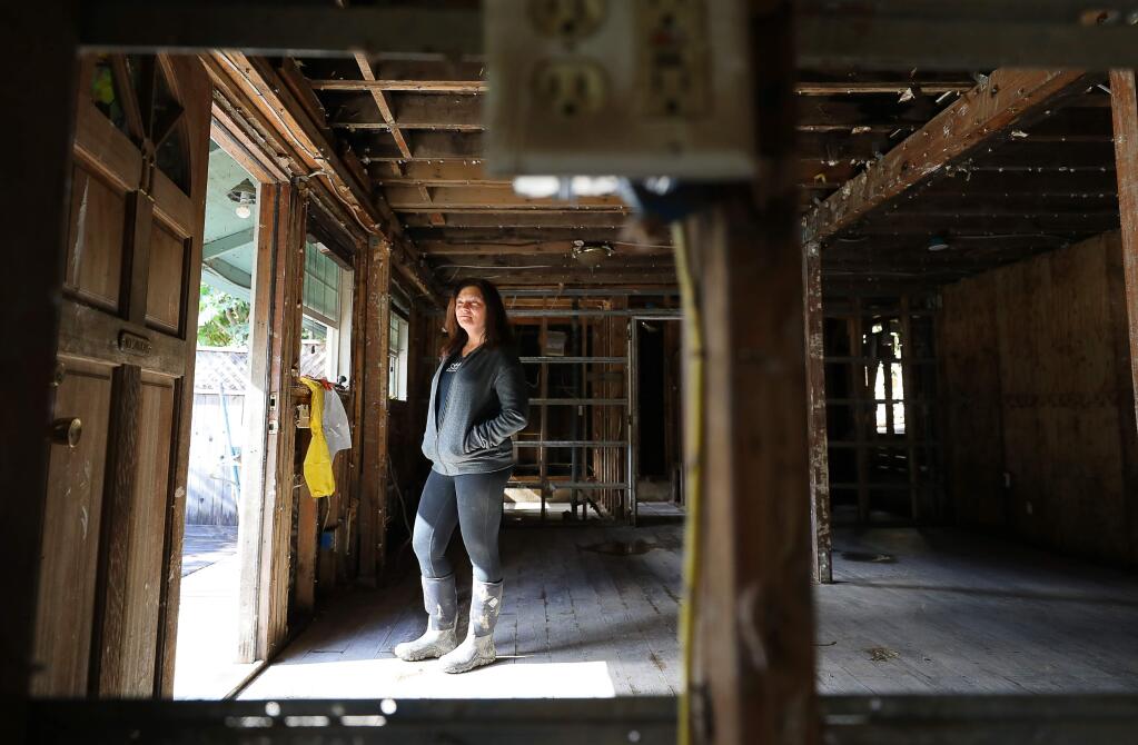 Karen O'Brien, owner of Inn on the Russian River, is losing revenue for rooms and events that were booked at her hotel. Two lower level suites had to be completely gutted due to flood damage. (CHRISTOPHER CHUNG/ PD)