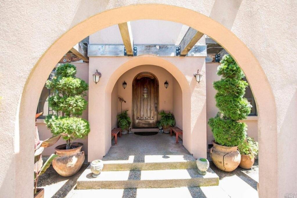 The main entrance to 285 Feather Hill Lane, Petaluma. Property listed by Steven Cozza/Compass, 707-328-9766. (Courtesy of BAREIS MLS)