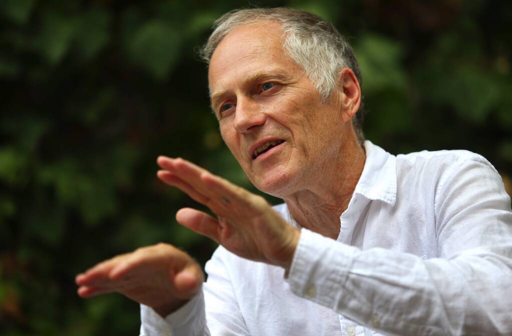 Tim O'Reilly, founder of O'Reilly Media in Sebastopol, talks about his new book coming out, 'WTF: What's the Future and Why It's Up to Us'. (Christopher Chung/ The Press Democrat)